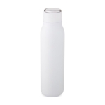Botella termo de acero inoxidable con asa en la tapa 600ml Fancy color blanco tercera vista