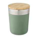 Vaso térmico de acero con tapa de bambú orgánico 330ml Organic Cover color verde menta segunda vista