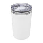 Vaso de vidrio de borosilicato y plástico reciclado 420ml Glass color blanco
