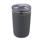 Vaso de vidrio de borosilicato y plástico reciclado 420ml Glass color gris oscuro