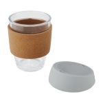 Vaso de vidrio con agarre de corcho de 360ml Takeaway Cork Grip color gris tercera vista