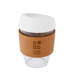 Vaso de vidrio con agarre de corcho de 360ml Takeaway Cork Grip vista principal
