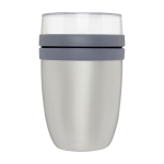 Fiambrera térmica personalizada 700ml MEPAL Ellipse Breakfast color plateado segunda vista frontal