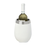 Enfriador de vino de acero inoxidable grabado con tu logo Glamour color blanco