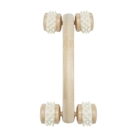 Masajeador de cuerpo publicitario de bambú con rodillos Bamboo color natural