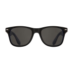 Gafas de sol retro con forma cuadrada y con dos colores Bicolor color azul segunda vista frontal