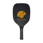 Set de palas de madera en color negro con 2 bolas Total Black color negro vista impresión serigrafía