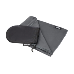 Toalla de secado rápido de 130x80cm reciclada 200 g/m2 Fitness RPET color gris oscuro
