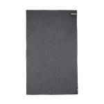 Toalla de secado rápido de 130x80cm reciclada 200 g/m2 Fitness RPET color gris oscuro tercera vista frontal