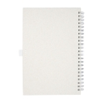 Libreta fabricada con cartones reciclados A5 hojas a rayas Milk Carton color blanco roto segunda vista trasera