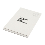 Libreta termograbada sin lomo reciclada A5 hojas a rayas Milk Carton color blanco roto vista impresión tampografía