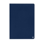 Elegante cuaderno papel impermeable A5 hojas a rayas Stonepaper Hard color azul marino segunda vista frontal