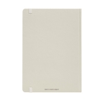 Elegante cuaderno papel impermeable A5 hojas a rayas Stonepaper Hard color blanco roto segunda vista trasera