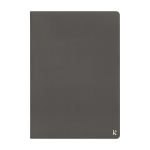 Set de 2 cuadernos de papel de piedra de alta calidad A5 Rayas color gris oscuro segunda vista frontal