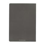 Set de 2 cuadernos de papel de piedra de alta calidad A5 Rayas color gris oscuro segunda vista trasera