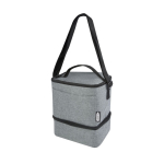 Bolsa isotérmica personalizada reciclada con 2 compartimentos Go Out color gris
