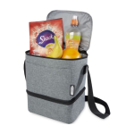 Bolsa isotérmica personalizada reciclada con 2 compartimentos Go Out color gris segunda vista