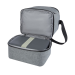 Bolsa isotérmica personalizada reciclada con 2 compartimentos Go Out color gris tercera vista