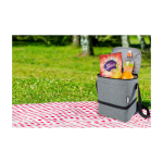 Bolsa isotérmica personalizada reciclada con 2 compartimentos Go Out imagen de estilo de vida