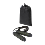 Cuerdas para saltar con mangos de espuma para publicidad Adjust Colors color verde segunda vista frontal