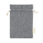 Bolsa de algodón reciclado pequeña con cierre 120 g/m2 Mini Recycled color gris primera vista