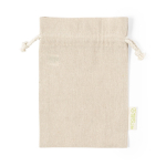 Bolsa de algodón reciclado pequeña con cierre 120 g/m2 Mini Recycled color natural primera vista