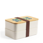 Fiambrera doble libre de BPA con acabado veteado 1,4L Mix Duo vista principal