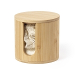 Dispensador de bambú de discos desmaquillantes promocional Natura color natural sexta vista