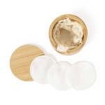 Dispensador de bambú de discos desmaquillantes promocional Natura color natural novena vista
