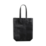 Bolsa de non-woven reciclado con fuelle 120 g/m2 Carry Recycled color negro primera vista