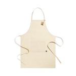 Delantal publicitario en 100% algodón de 180 g/m2 Latte FairTrade color natural primera vista