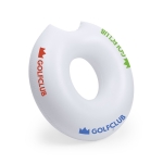 Hinchable promocional con forma de donut mordido de gran tamaño Donut color blanco segunda vista