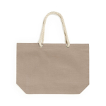 Bolsa de playa personalizada con asas de cuerda 220 g/m2 color marrón primera vista