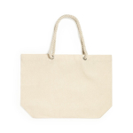 Bolsa de playa personalizada con asas de cuerda 220 g/m2 color natural primera vista