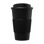Vaso de plástico con aislamiento 350ml Takeaway agarre Americano color negro segunda vista