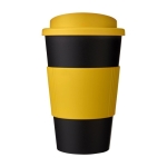 Vaso de plástico con aislamiento 350ml Takeaway agarre Americano color amarillo segunda vista