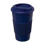 Vaso de plástico con aislamiento 350ml Takeaway agarre Americano color azul oscuro