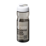 Bidón deportivo antiderrames de plástico reciclado 650ml Active color blanco vista con logo