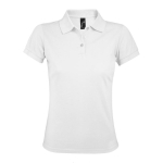 Polo para mujer de poliéster y algodón 200 g/m2 SOL'S Prime color blanco novena vista