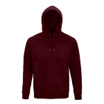 Sudadera unisex en materiales eco con capucha 280 g/m2 Stellar color burdeos octava vista