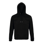 Sudadera unisex en materiales eco con capucha 280 g/m2 Stellar color negro