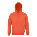 Sudadera unisex en materiales eco con capucha 280 g/m2 Stellar color naranja tercera vista
