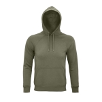 Sudadera unisex en materiales eco con capucha 280 g/m2 Stellar color caqui novena vista