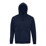 Sudadera unisex en materiales eco con capucha 280 g/m2 Stellar color azul marino