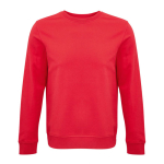 Sudadera con logo unisex de materiales ecológicos 280 g/m2 SOL'S Comet color rojo quinta vista