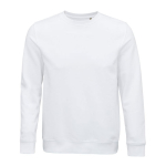 Sudadera con logo unisex de materiales ecológicos 280 g/m2 SOL'S Comet color blanco novena vista
