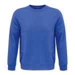Sudadera con logo unisex de materiales ecológicos 280 g/m2 SOL'S Comet color azul real tercera vista