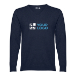 Jersey con cuello en V en algodón y poliamida 220 g/m2 THC Milan vista principal