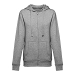 Sudadera para mujer de algodón y poliéster 320 g/m2 THC Amsterdam color gris jaspeado