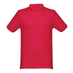 Polos personalizados de algodón en varios colores 240 g/m2 THC Monaco color rojo